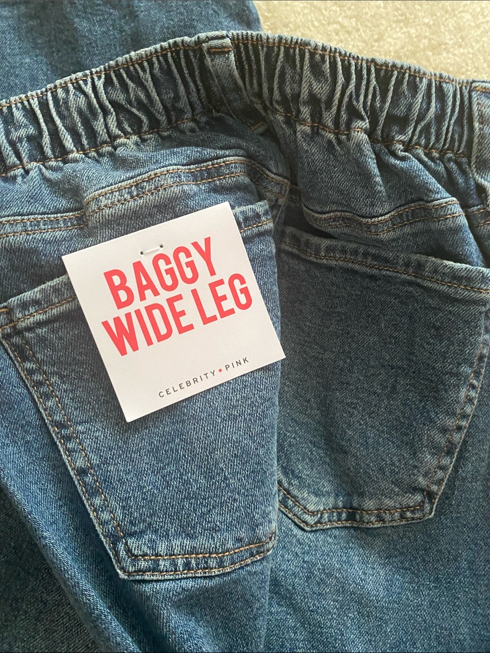 Celebrity pink NWT baggy wide leg jeans XXS - Picture 4 of 4
